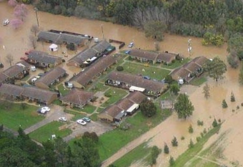 Flooded retirement home